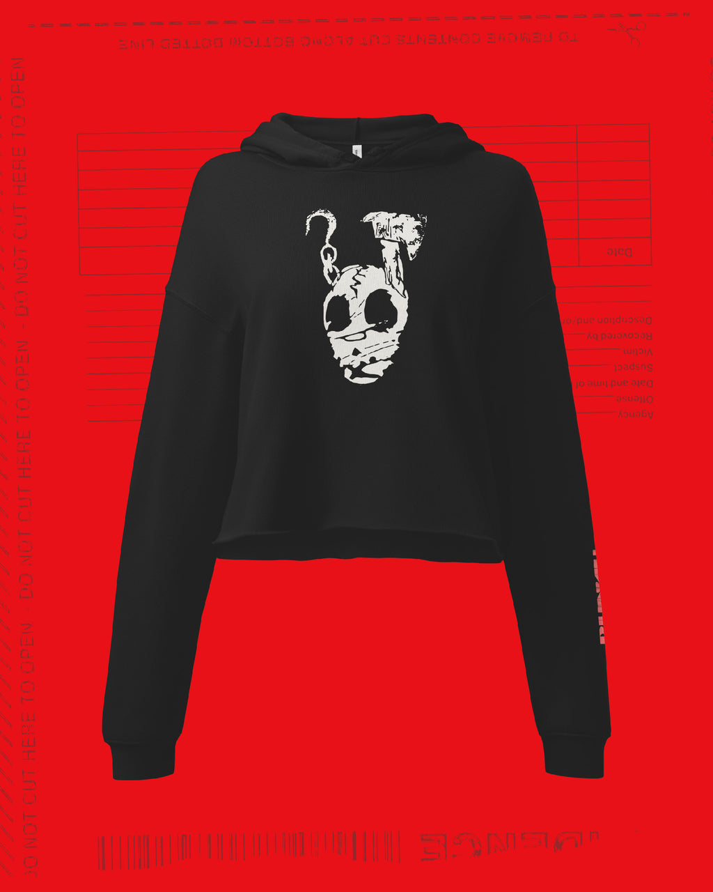 BUNNY x BONES Emblem Crop Hoodie