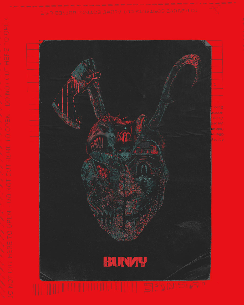BUNNY x BONES Face Poster