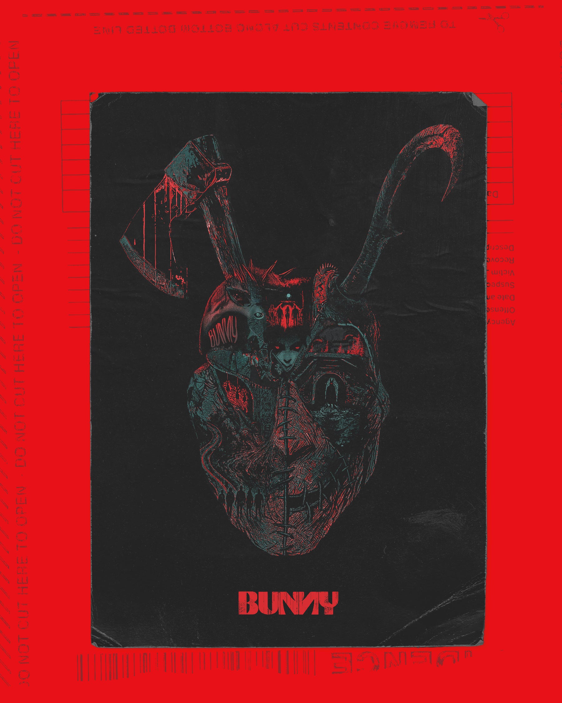 BUNNY x BONES Face Poster